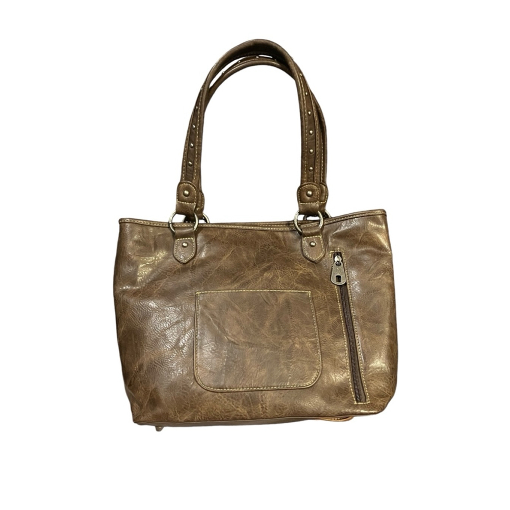 Montana West Brown Studded Fringe Shoulder Bag - Picture 7 of 15